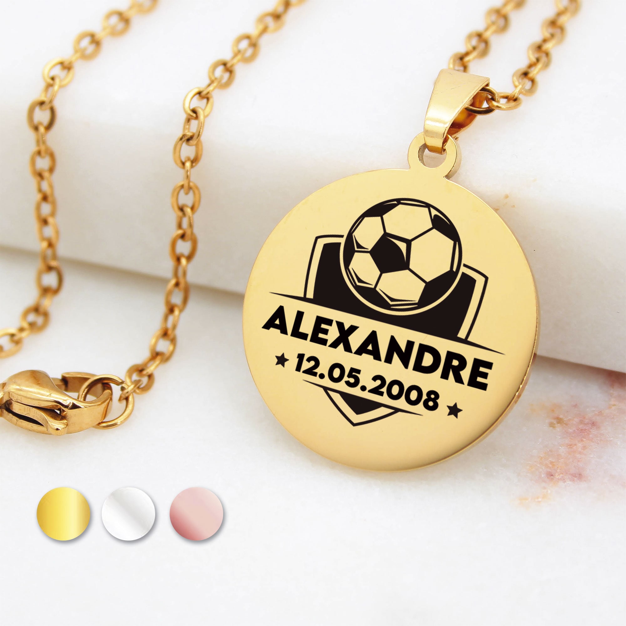 Football Necklace in Sterling Silver - MYKA