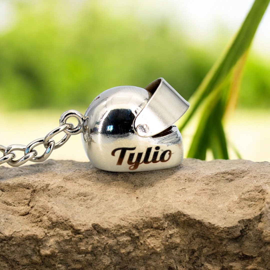 Personalized Motorcycle Helmet Key Ring, Biker Gift Idea, Father's Day ...