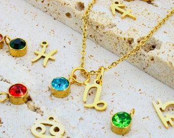 Zodiac pendant - Horoscope necklace - Astrology pendant | mom gift | Mother's Day gift
