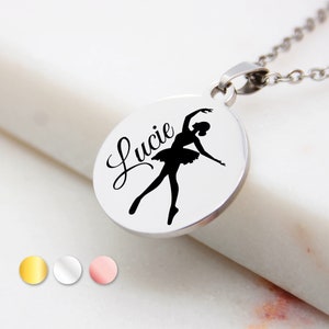 Personalized Dancer Necklace | Mom Jewelry, Grandma, Godmother Necklace, Birthday Gift, Gift for Dancer