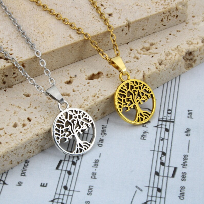 Collier arbre de vie bijou femme idée cadeau maman cadeau anniversaire tata collier porte bonheur Cadeau fête des mères image 1