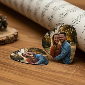 médiator photo personnalisé , idée cadeau pour guitariste, cadeau avec photo pour anniversaire musicien, plectre souvenirs concert