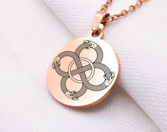 Personalized Engraved Necklace | Celtic symbol | stainless steel | triskelion | Brittany | Celtic | viking jewelry | Celtic knot
