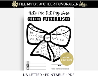 Fill My Bow, cheerleading-inzamelingsactie, inzamelingsactietracker, inzamelingsformulier, cheerteam, kleur mijn boog, sponsor een cheerleader, vul de boog
