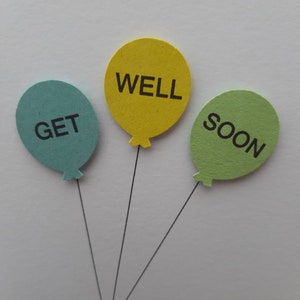 Personalised Get well soon card, 3D balloon cutouts and plaster card, Funny get well soon card, speedy recovery card, Handmade get well soon image 3