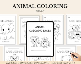 Farm Animal Coloring Pages for Toddlers: Printable Kids Activity Sheets