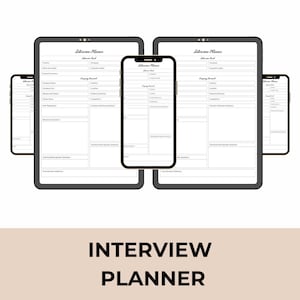 Interview Prep Packet: Job Interview Guide Template, Practice Questions, Example Answers & Checklist for Success