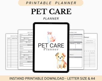 Pet Health Digital Planner & Tracker – Pet Care Organizer, Medical Records, Vaccination Log,