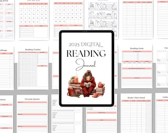 Reading Planner Bundle: Book Journal, Tracker, and Challenge (Digital Download)
