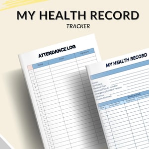 Medical Binder Printable - Health Planner and Medical Log PDF, Personal & Family Records Organizer, Wellness Tracker and History Organizer