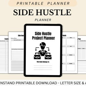 Side Hustle Plan Digitaler Planer mit Master Weiterverkaufsrechten - Side Business PDF Canva MRR PLR Produkt zum Verkauf als Ihr eigener