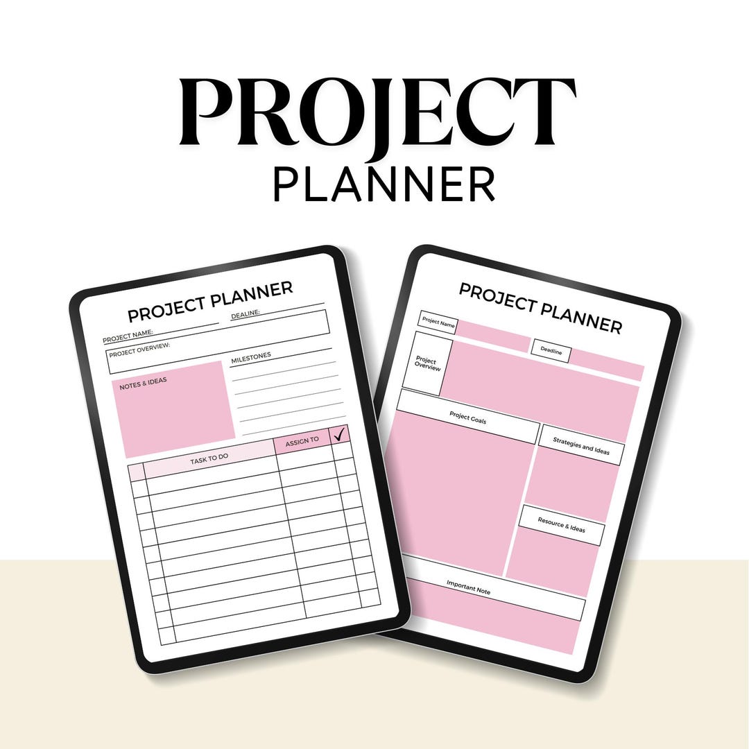 Mini Company Project Small Business Project Planner: Task Tracker, Gantt Chart (template) - Etsy
