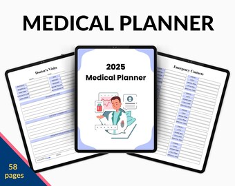 Medical Planner Bundle: 58-Page Health Tracker (Printable)