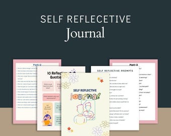 Printable Journal for Self-Discovery & Personal Growth | Mindfulness Reflection Prompts | Digital Self Reflective Journal