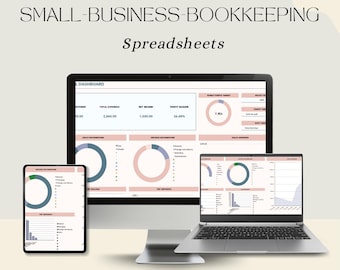 Small Business Bundle: Bookkeeping, Inventory & Order Tracker - Google Excel
