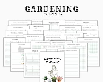 Garden Journal Digital Planner: Gardening Logbook, Plant Care Organizer & Task List for Gardeners