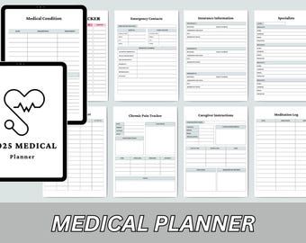 Health Planner Medical Log and Medication Tracker | Wellness Journal for Hospital & Healthcare Planning