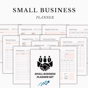 Editable Business Planner Bundle: Small Business, Content & Social Media (Printable Templates)