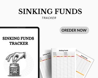 Sinking Funds Spreadsheet and Savings Tracker Google Sheets | Personal Finance Planner & Budget Dashboard Printable