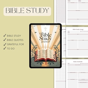 Prayer Journal Printable Bible Study Planner Faith Based Bible Study Journal for Women Prayer Planner Christian Digital Bible Journal Book