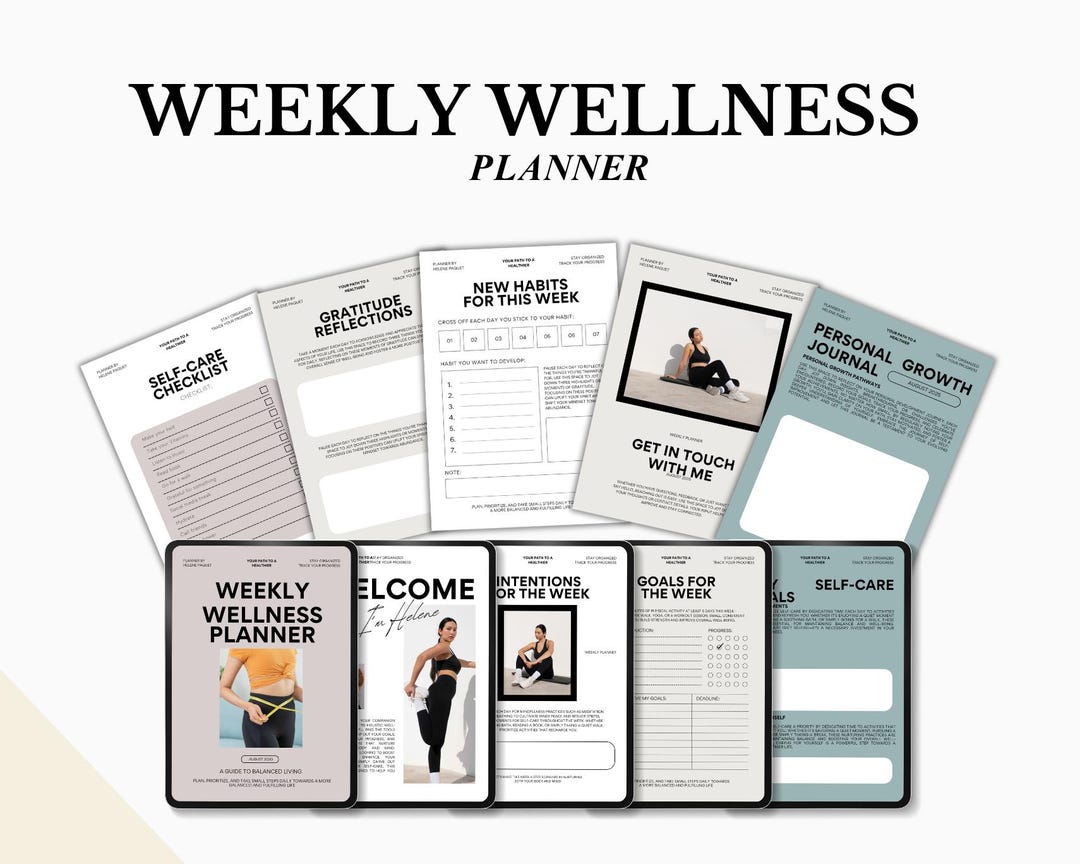 Printable Fitness & Habit Tracker | Weekly and Daily Workout Planner ...