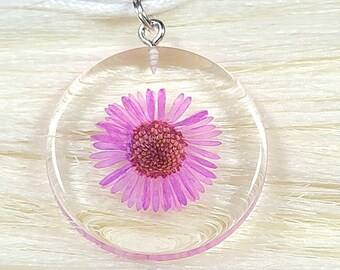 Pink Flower Necklace, Dainty Floral Design, Trendy Springtime Jewelry, Nature Inspired, Botanical  Excellence, Plant Lover Gift, Boho Chic