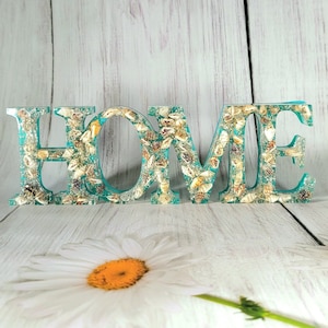 Seashell Decor Home Sign, Tropical Centerpiece, Handmade Beach Inspired Design, Coastal Table Accent, Dining Room Essential, Nautical Living