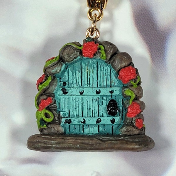 Enchanted Arbor Fairy Door Pendant, Whimsical Woodland Necklace, Fantasy World Charm, Secret Garden Jewelry, Mystical Nature-Inspired Charm