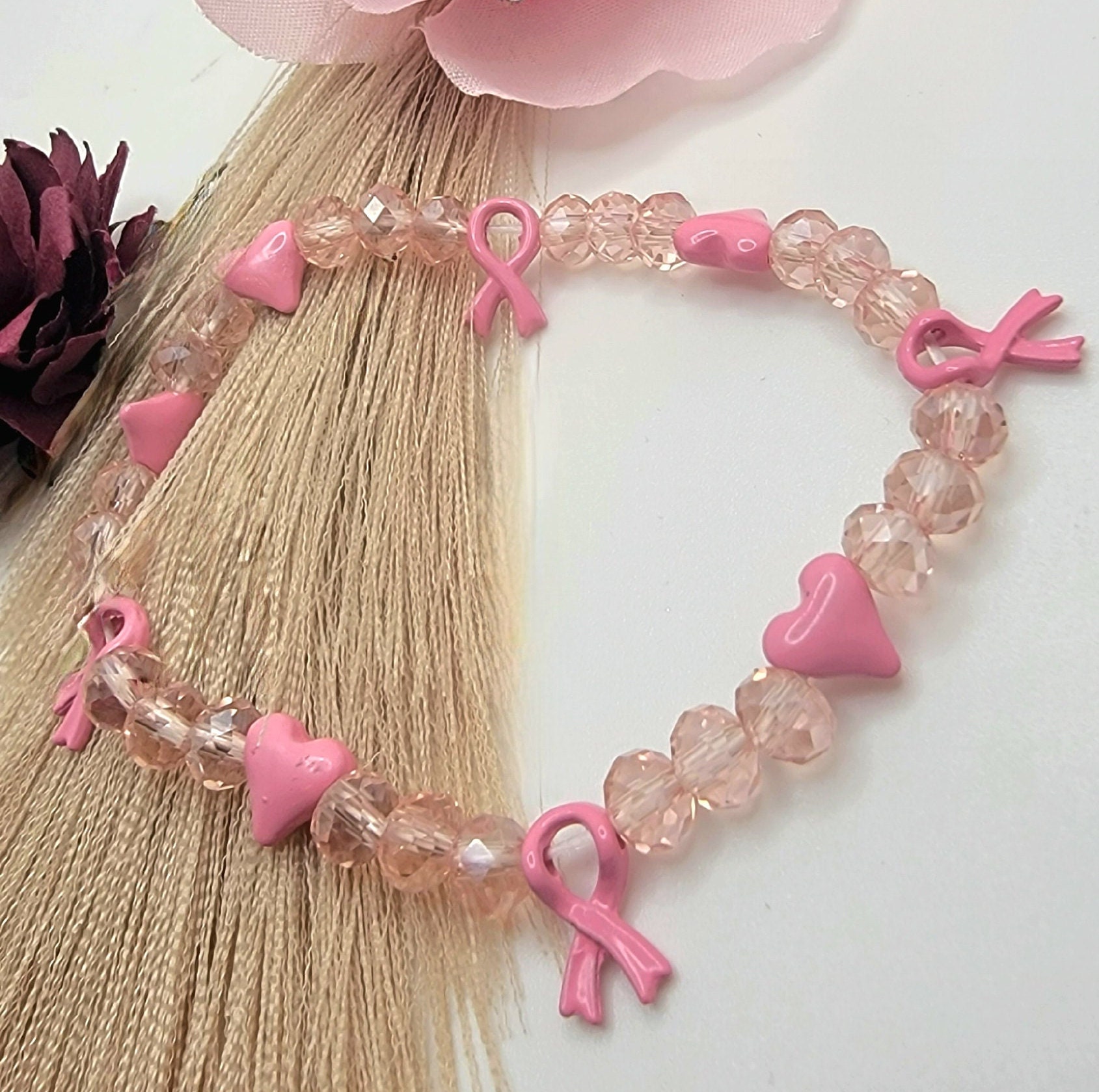 Wearable Ribbon Pink Ribbon Resilience Wear, Beacon for Hope for Warriors, Courage ...