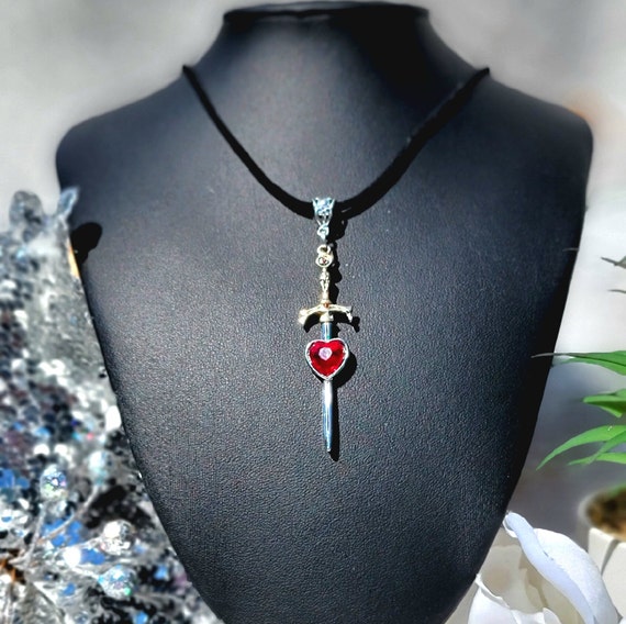 ✨️一点物✨️Hearting Sword Pendant Large Sword-Pierced Heart Necklace | Alex Streeter