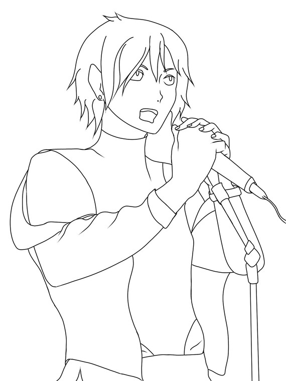 printable anime coloring page volleyball boy 12 etsy ireland