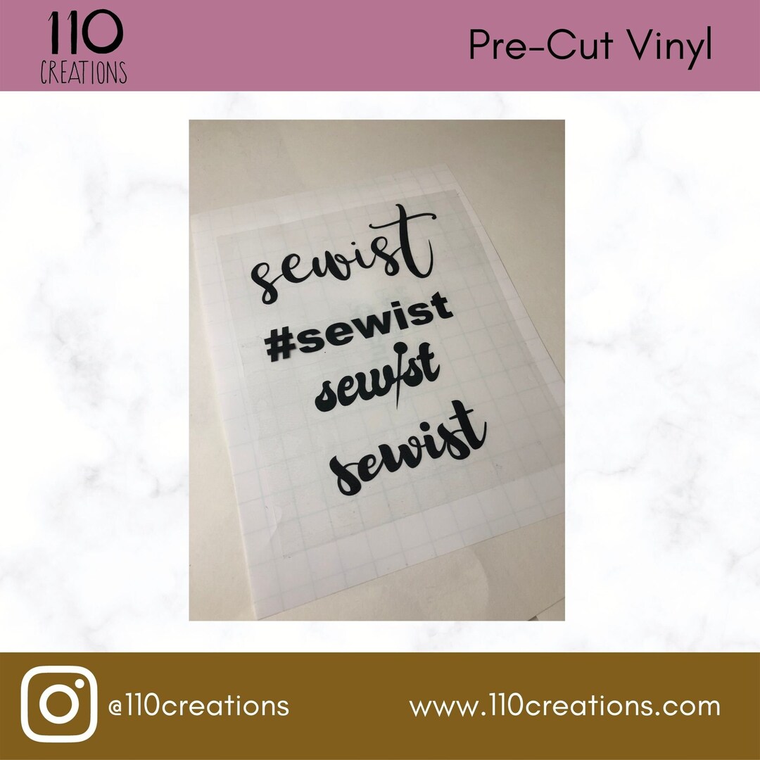 PRECUT Vinyl PHYSICAL Product Precut Heat Transfer Vinyl Sewist