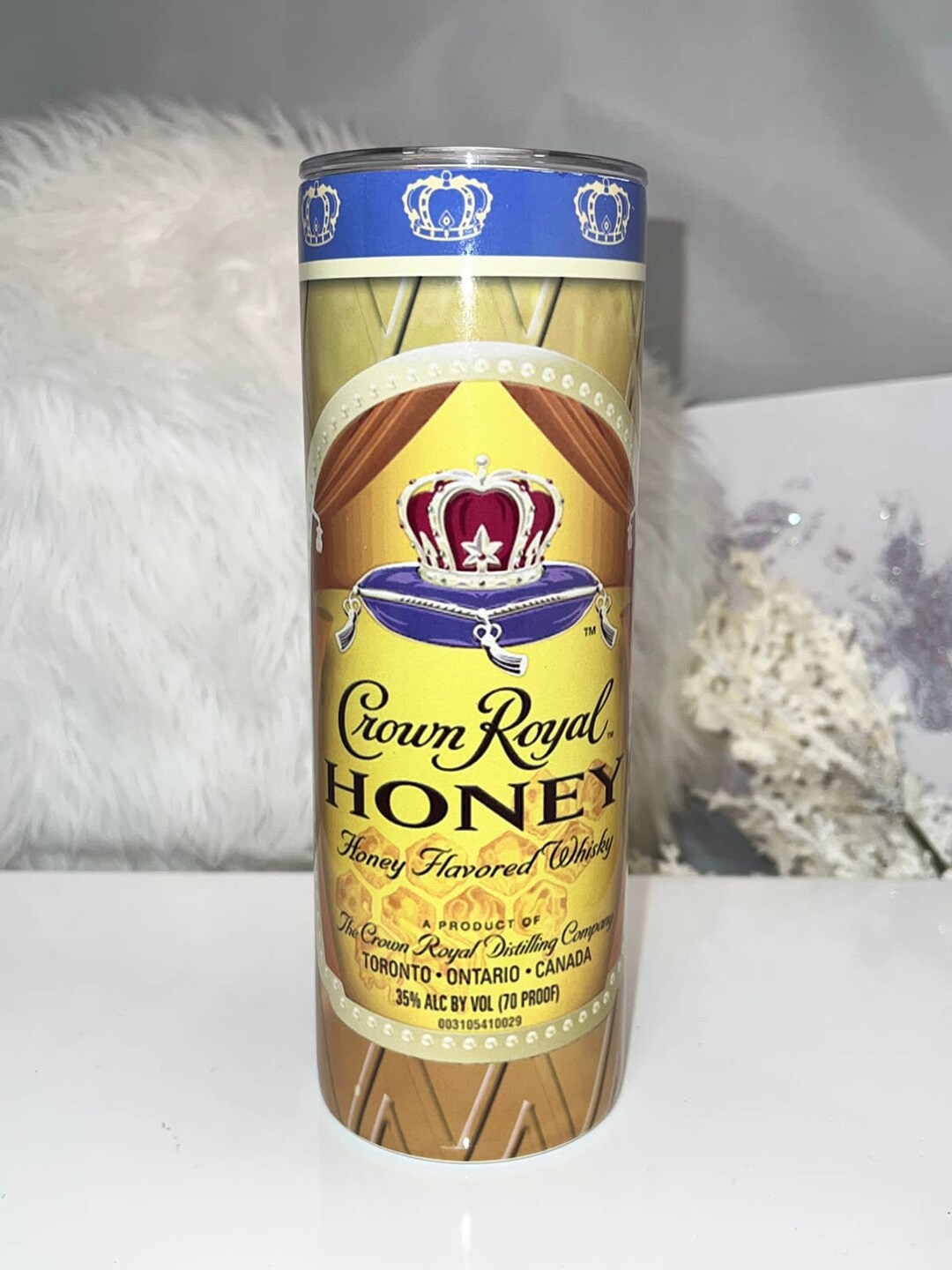 Crown Royal Honey Stainless Steel Tumbler Handmade Crown Royal 20oz or