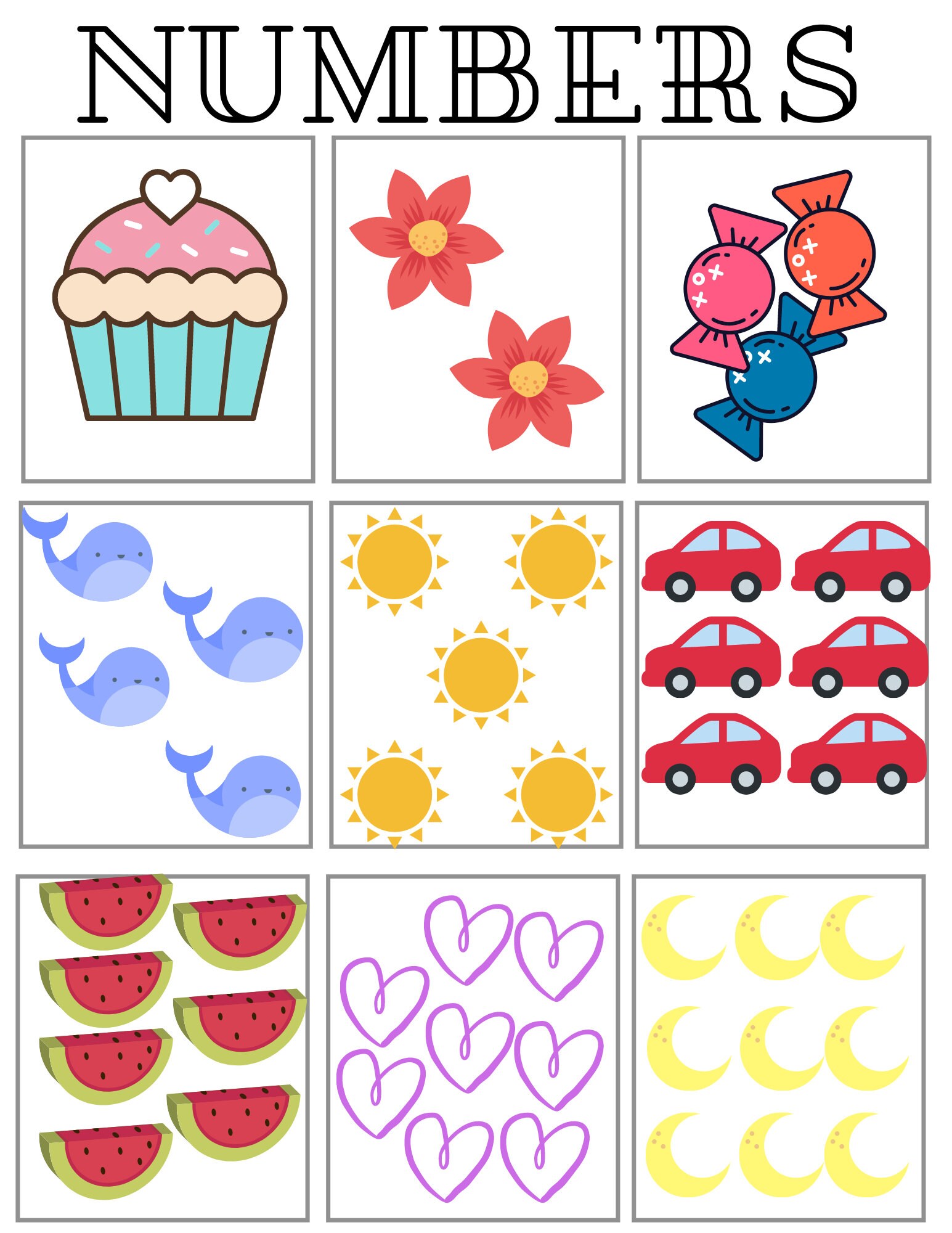 Learning Printables for Preschool Number Matching for Kids - Etsy