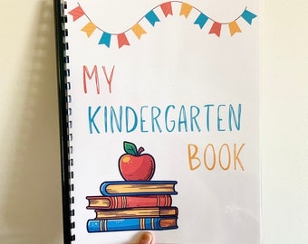 Kindergarten learning book, kindergarten sight word practice,