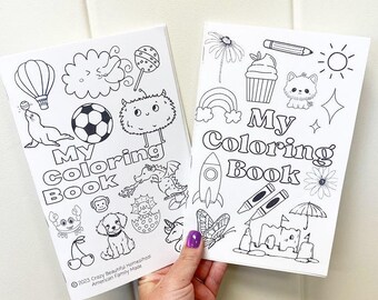 Coloring book set of 2, Coloring books for kids, coloring books for adults, coloring books for kids, 40 themed coloring pages