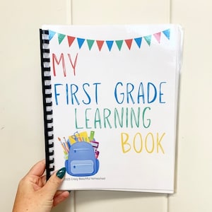 First Grade learning book, place value, rounding, consonant diagraphs book