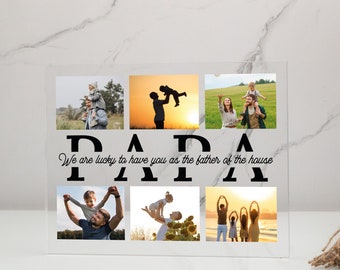 Fathers Day Acrylic Frame, Papa Photo Gift, Gift for Dad, Custom Acrylic Plaque , Fathers Day Gifts, Family Picture Gift, Gift for Grandpa