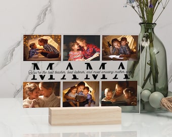 Photo Collage Gift For Mom, Mother's Day Gifts, Mama Picture Stand, Gift For Mom,Acrylic Night Light Stand, Picture Frame, Gift For Grandma