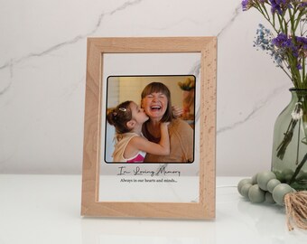 Acrylic Picture Frame with Light, Personalized Stand, Christmas Gifts, Memorial Picture Gift,  In Loving Memory Stand, Unique Night Lights