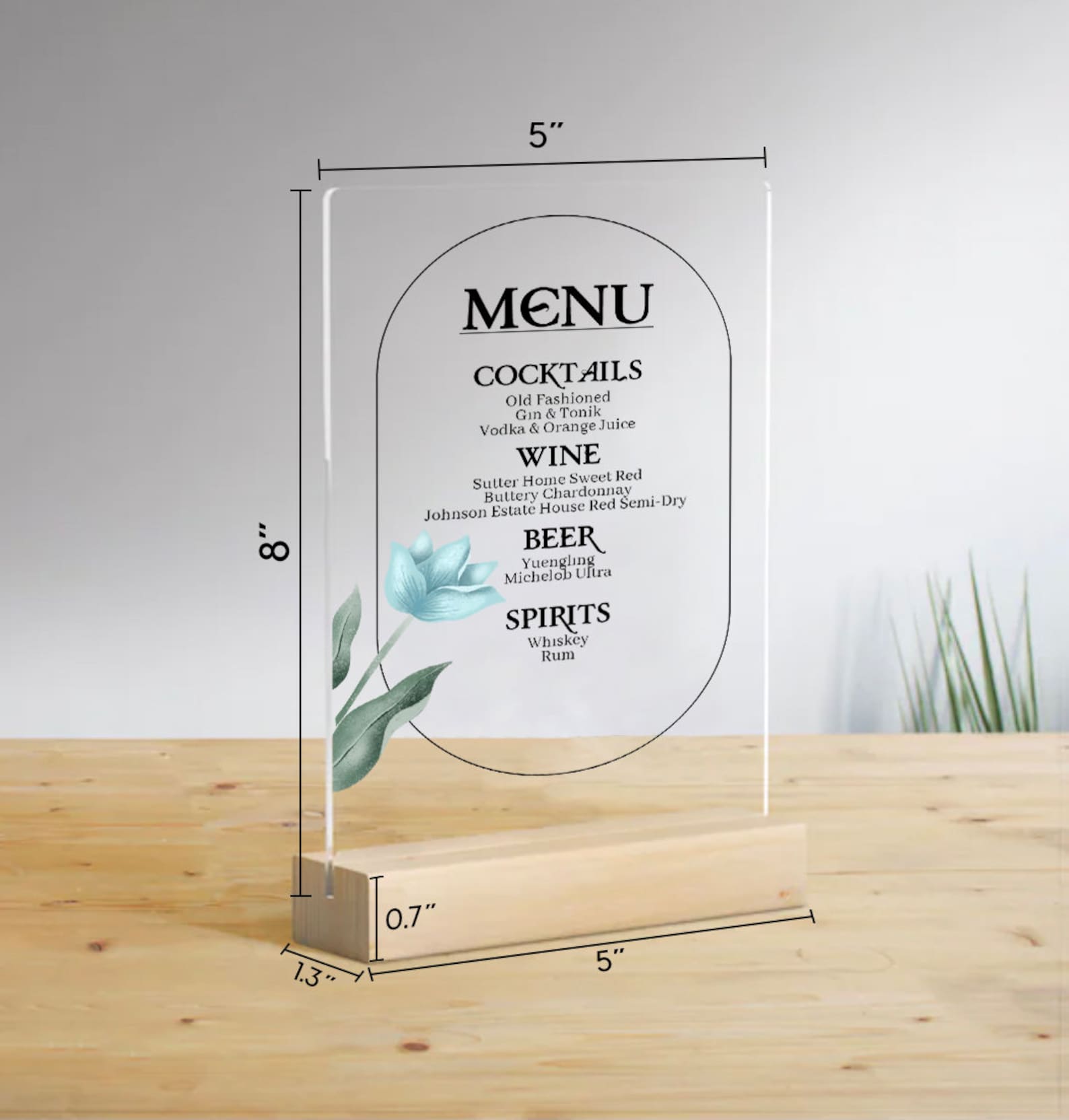 Reception Menu Sign Personalized Wedding Food Menu Sign, Custom Restaurant Accessories ...