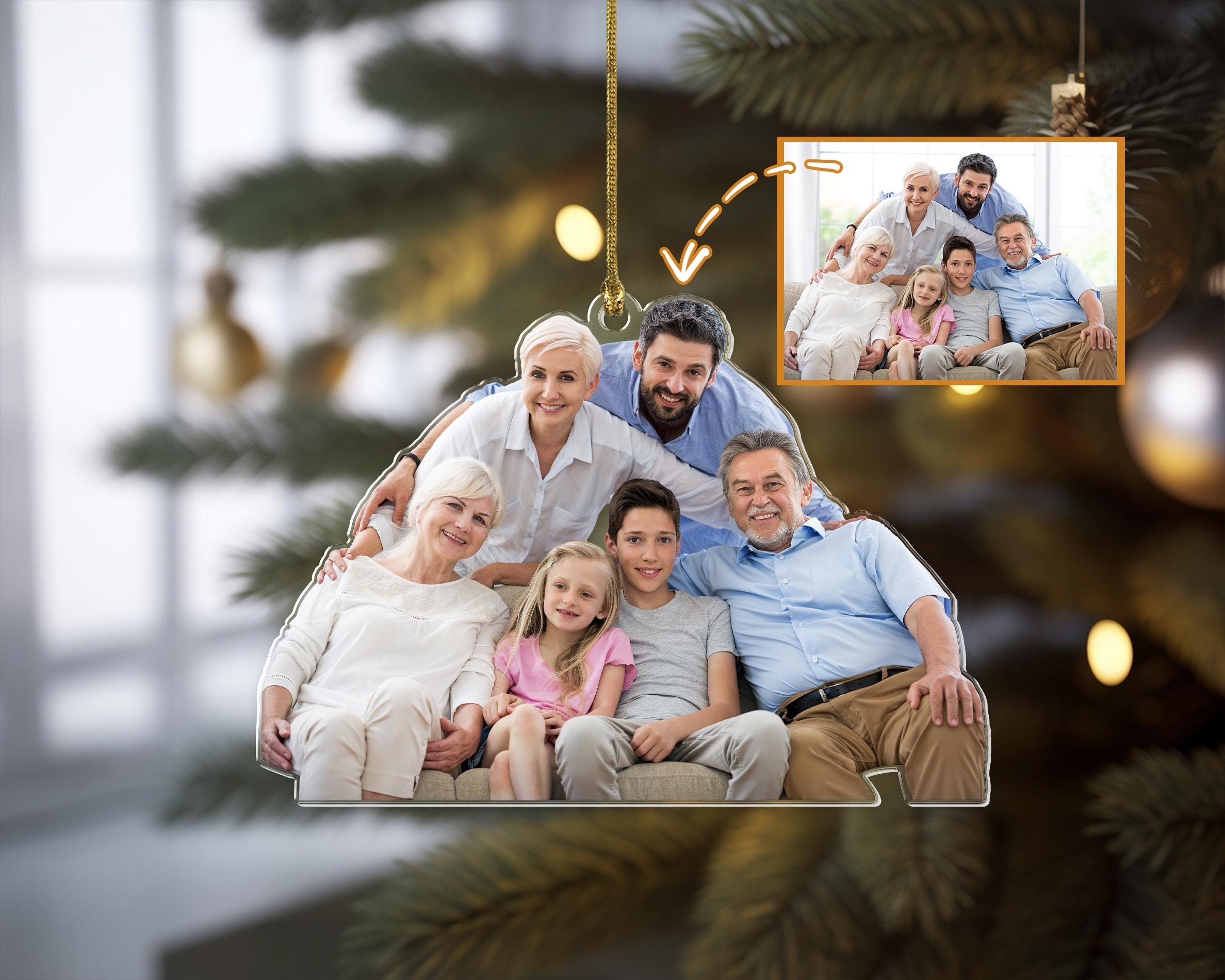 Family Photo Ornament, Custom Ornament, Picture Ornament, Family Ornament, Christmas Ornaments, Xmas Gift, 2026 Christmas, Acrylic Ornament