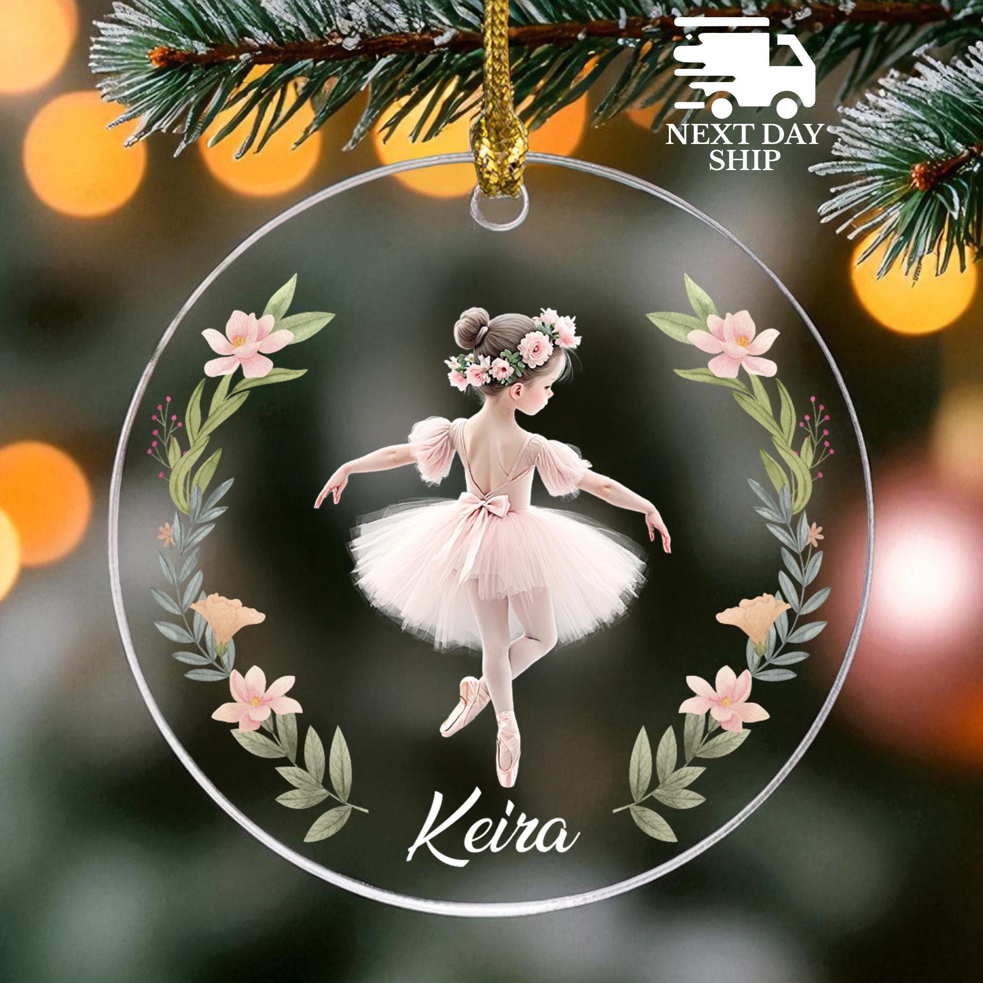 Personalized Ballerina Christmas Decoration, Custom Name Ballet Girl Gift, Dance Recital Keepsake, Ballet Dancer Holiday Ornament 2025