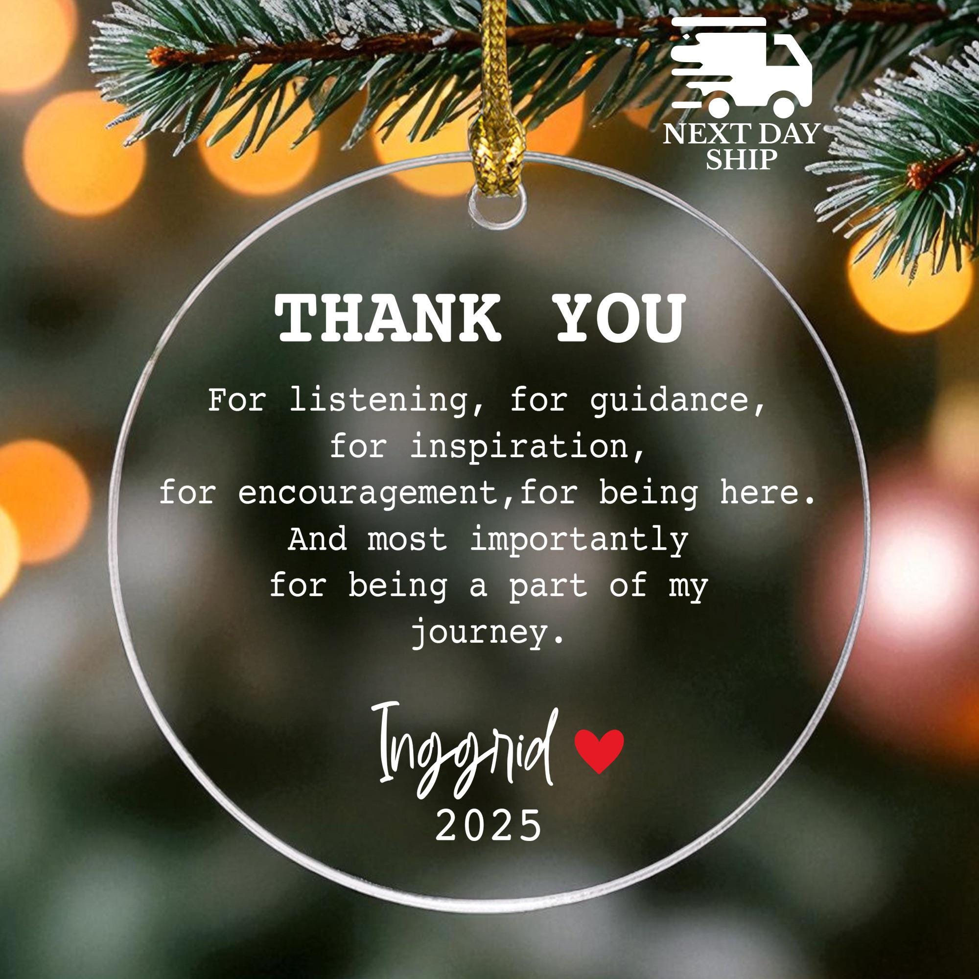 Personalized Support Ornament, Social Guidance Ornament, Social Worker Ornament, Thank you Ornament, Appreciation Ornament, Christmas Gift