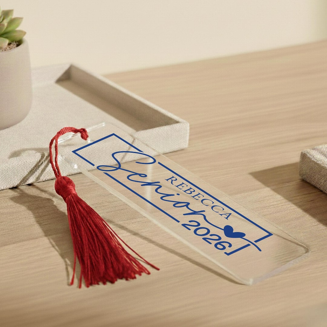 University Bookmark Example Personalized Acrylic Graduation Bookmark With Tassel, Class of 2026 ...