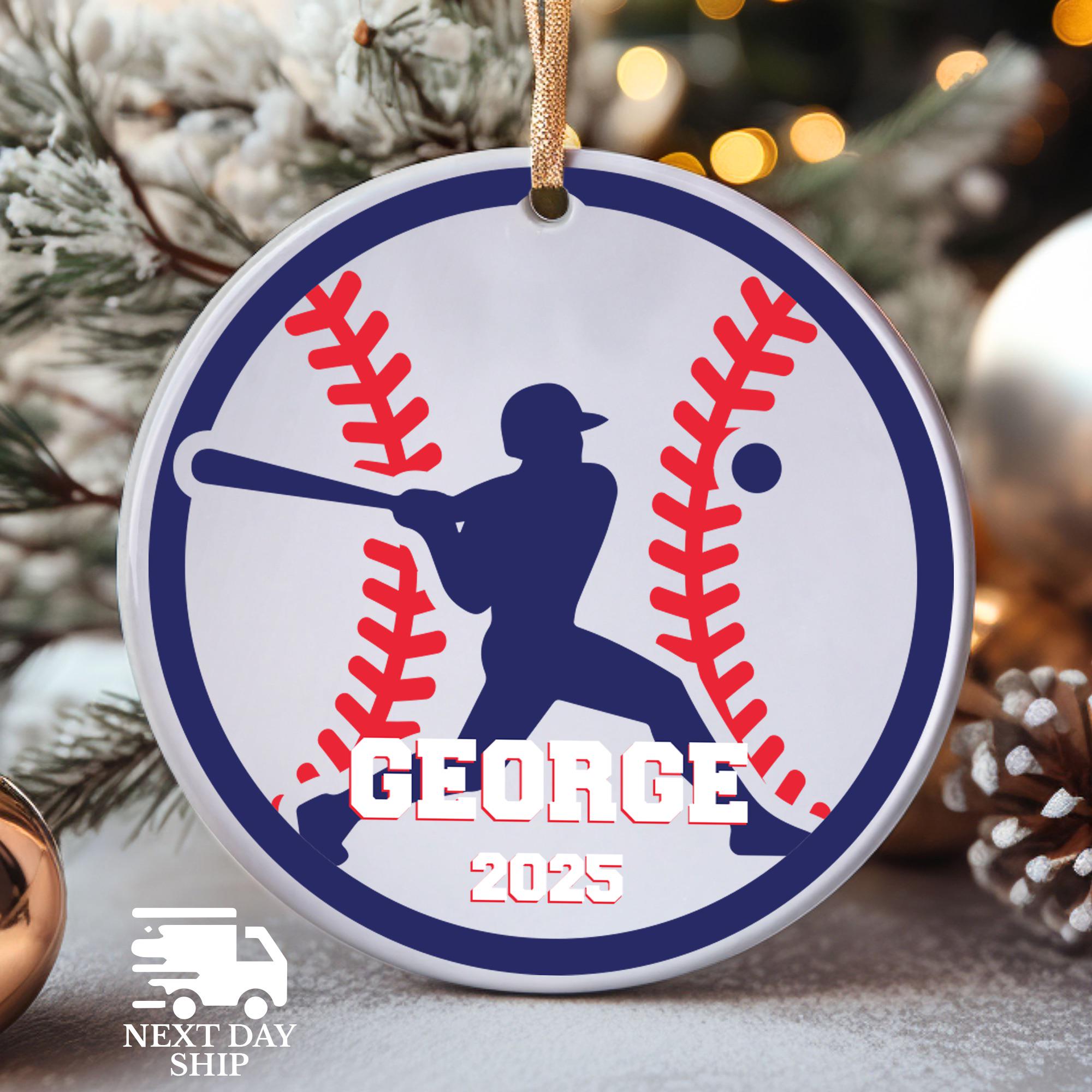 Custom Baseball Ornament, Baseball Player Ornament, Baseball Team Ornament, Sport Ornament, Baseball Fan Gift, Baseball Lover Gift