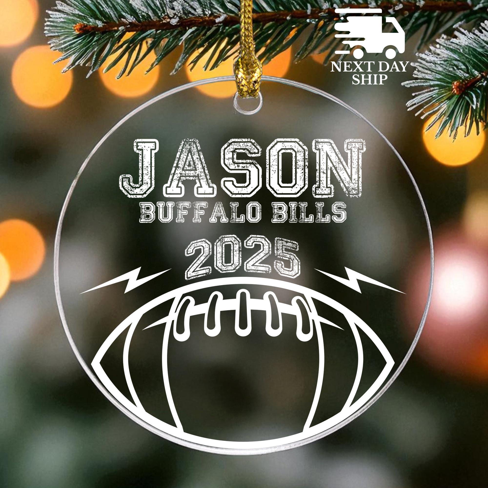 Football Team Ornament, Custom Football Player Gift, Football Lover Christmas Ornament, Personalized Football Keepsake, 2025 Holiday Gift