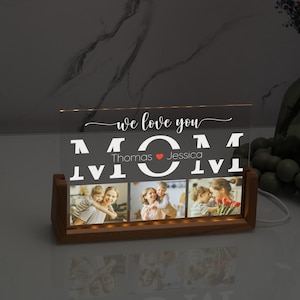 Personalized Mom Light Frame, Custom Acrylic Led Light for Mom, Mothers ...