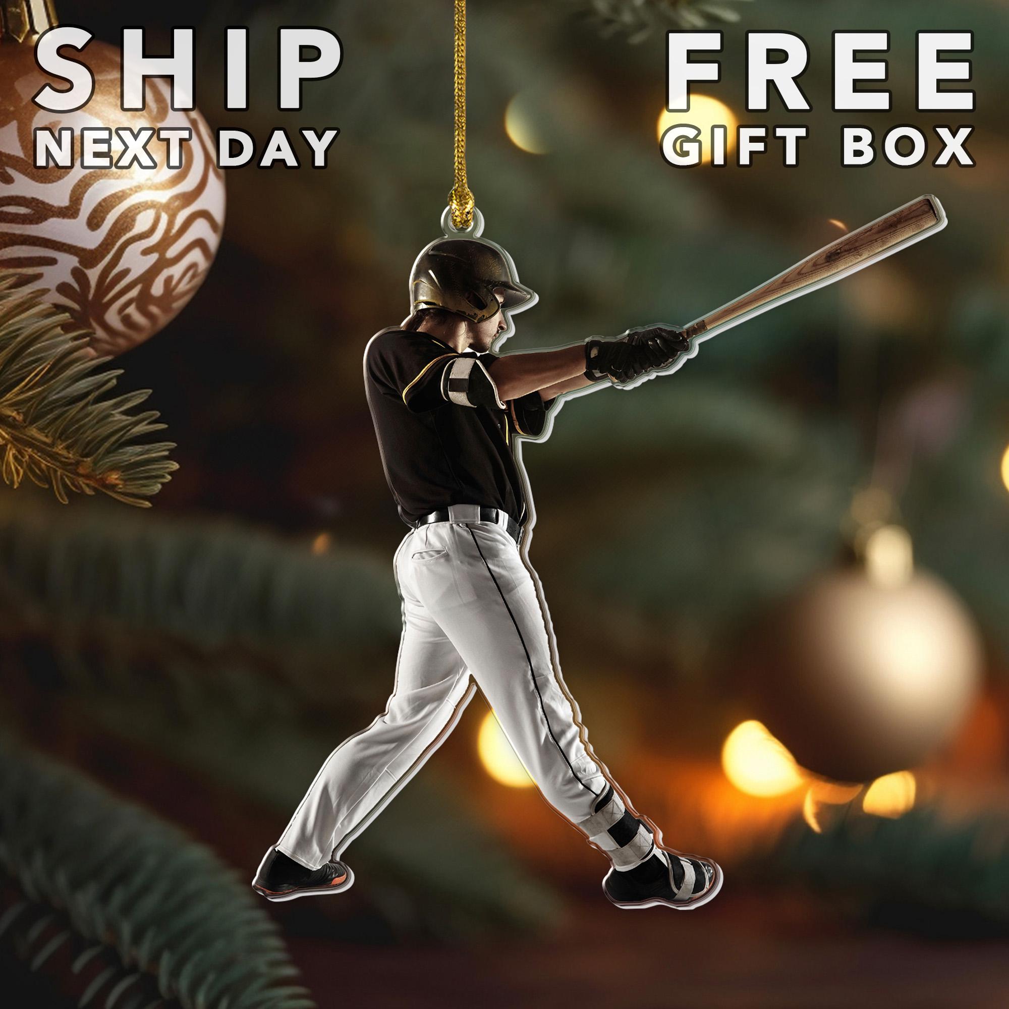 Personalized Baseball Ornament, Sports Ornament, Baseball Photo Ornament, Baseball Players Ornament, Sports team Ornament, Photo Ornament