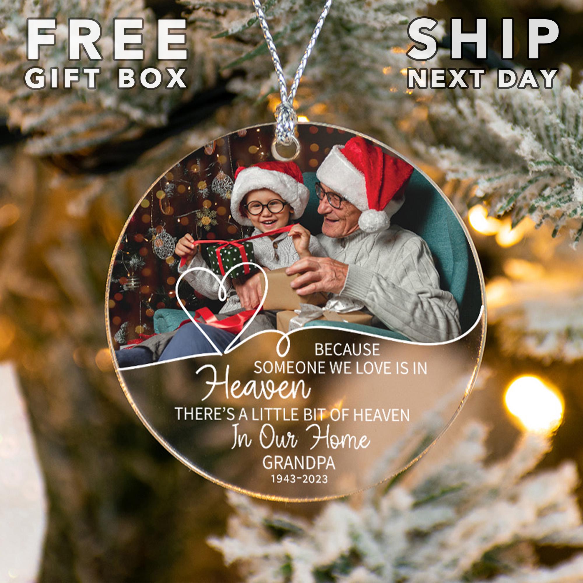 Memorial Photo Ornament, In Loving Memory Ornament, Loss Family Ornament, Consolation Ornament, Acrylic Ornament, Picture Ornament Gift